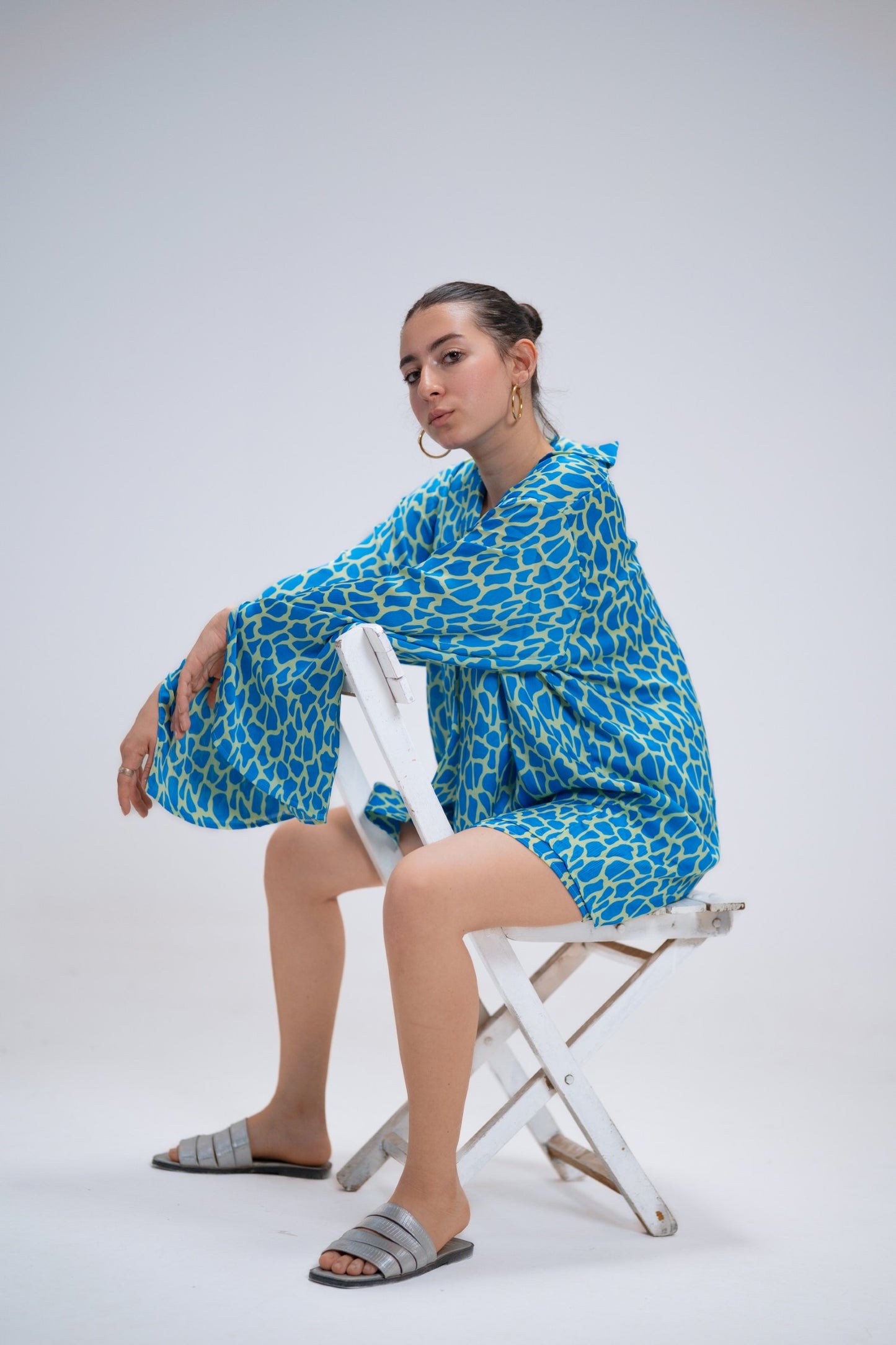 Bold safari print two-piece set