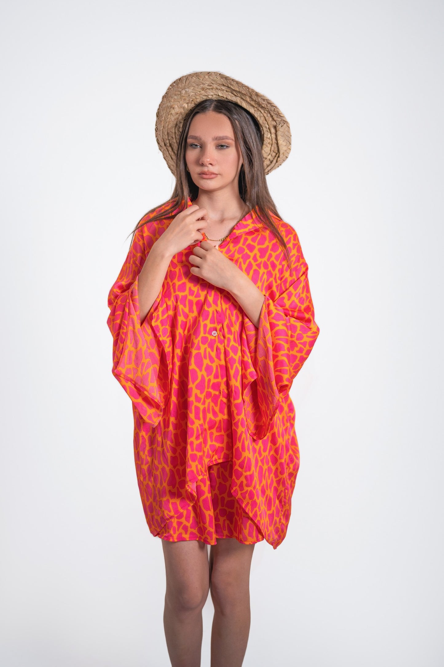 Bold safari print two-piece set