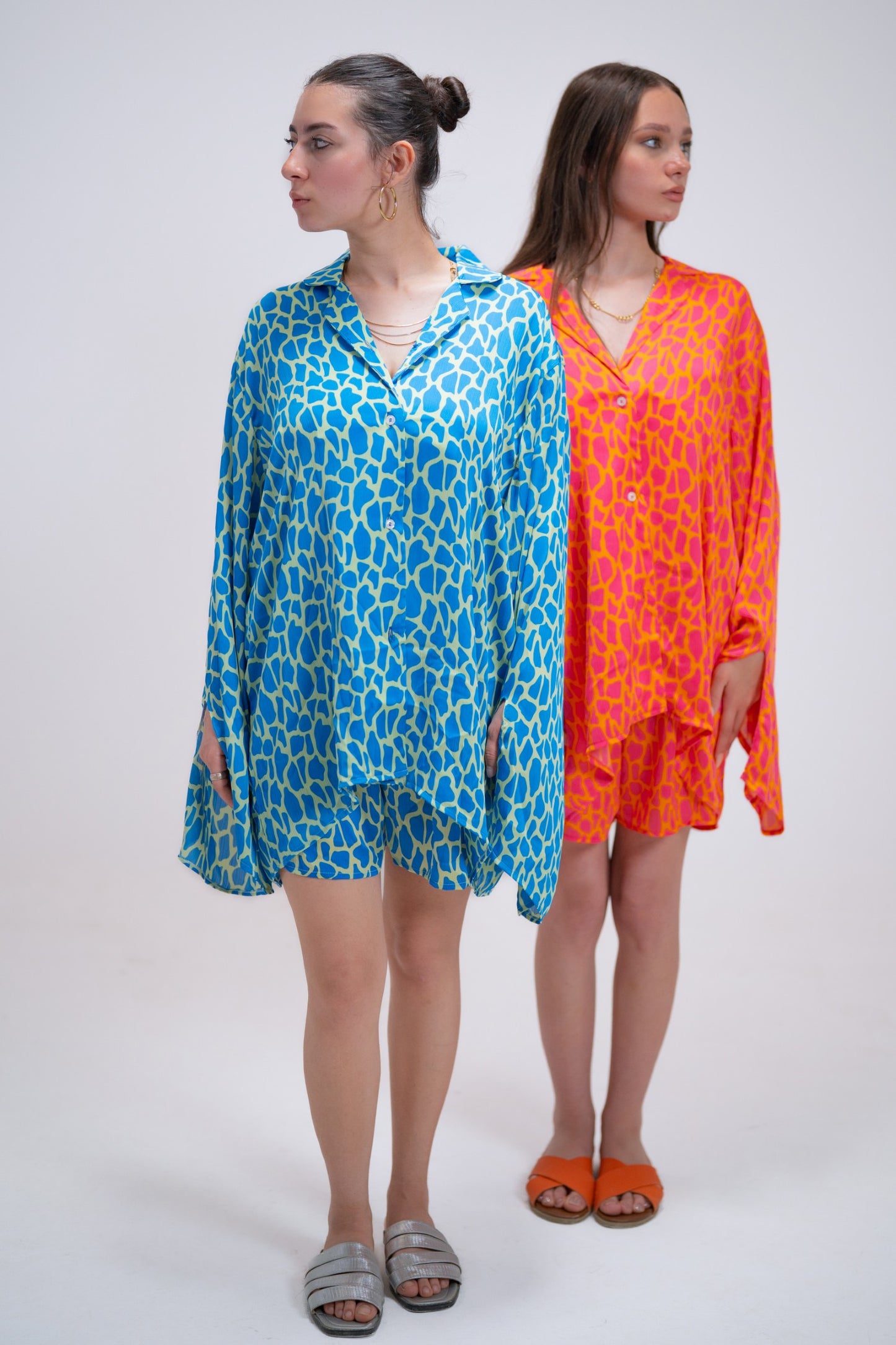 Bold safari print two-piece set