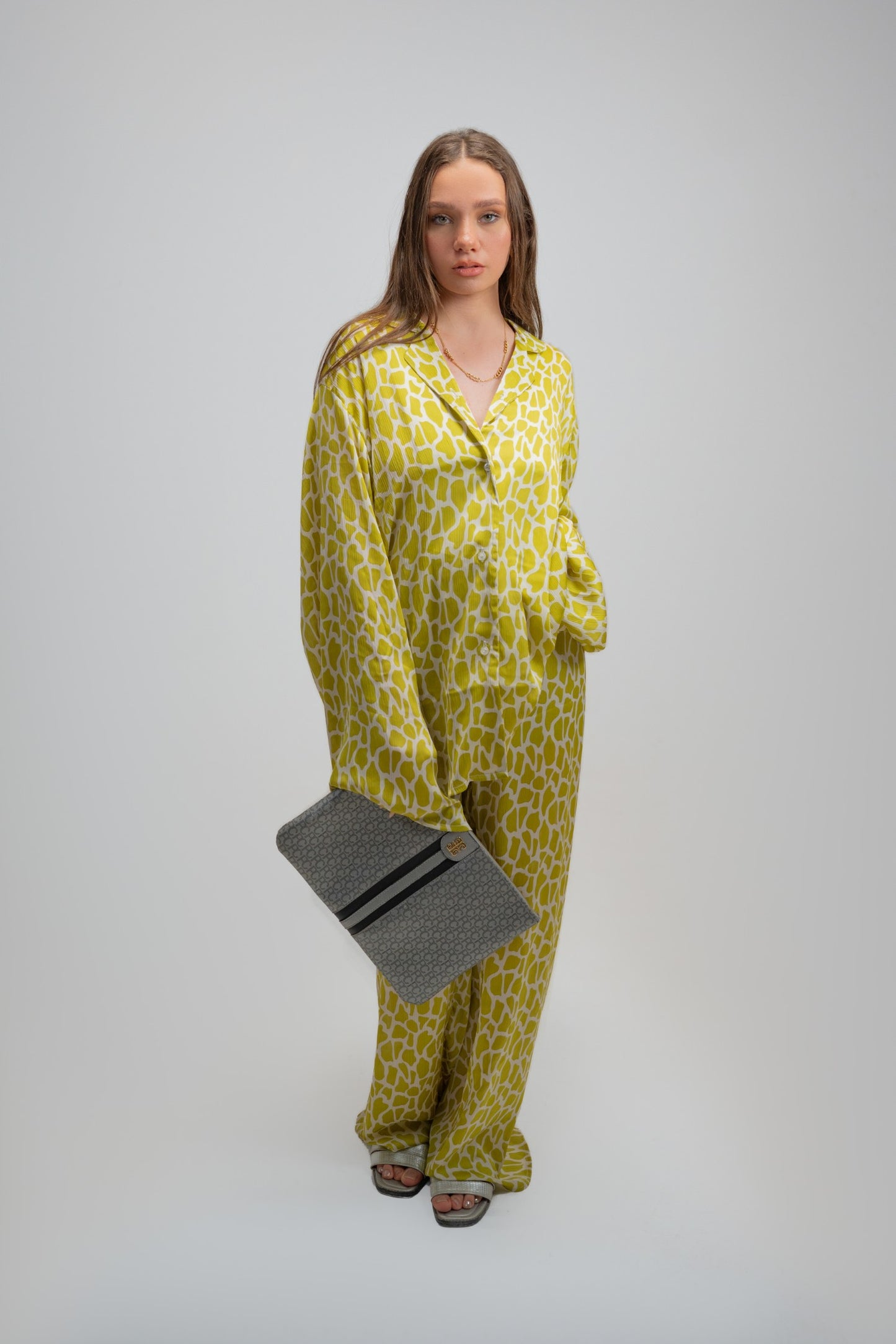 Bold safari print two-piece set