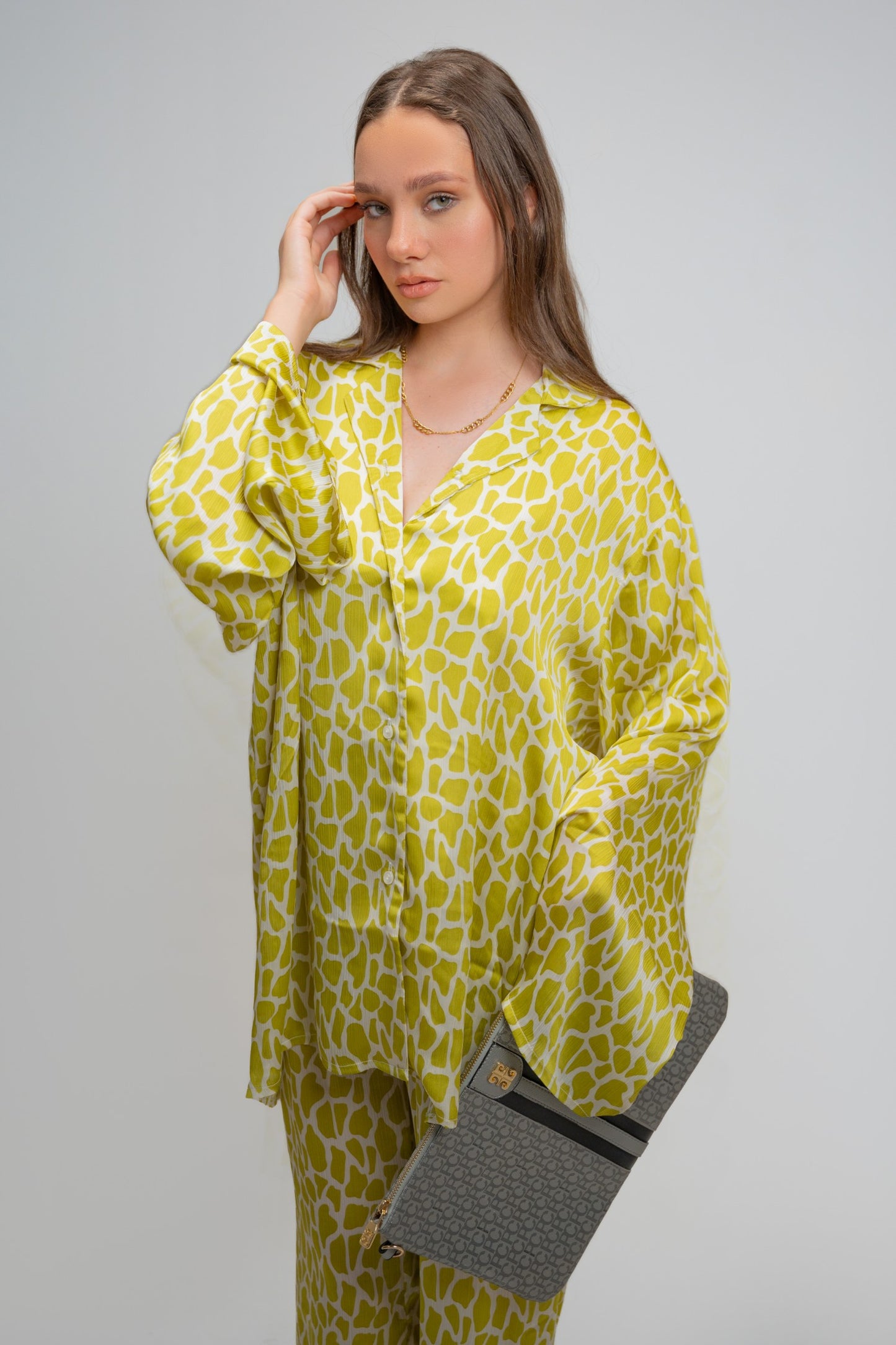Bold safari print two-piece set