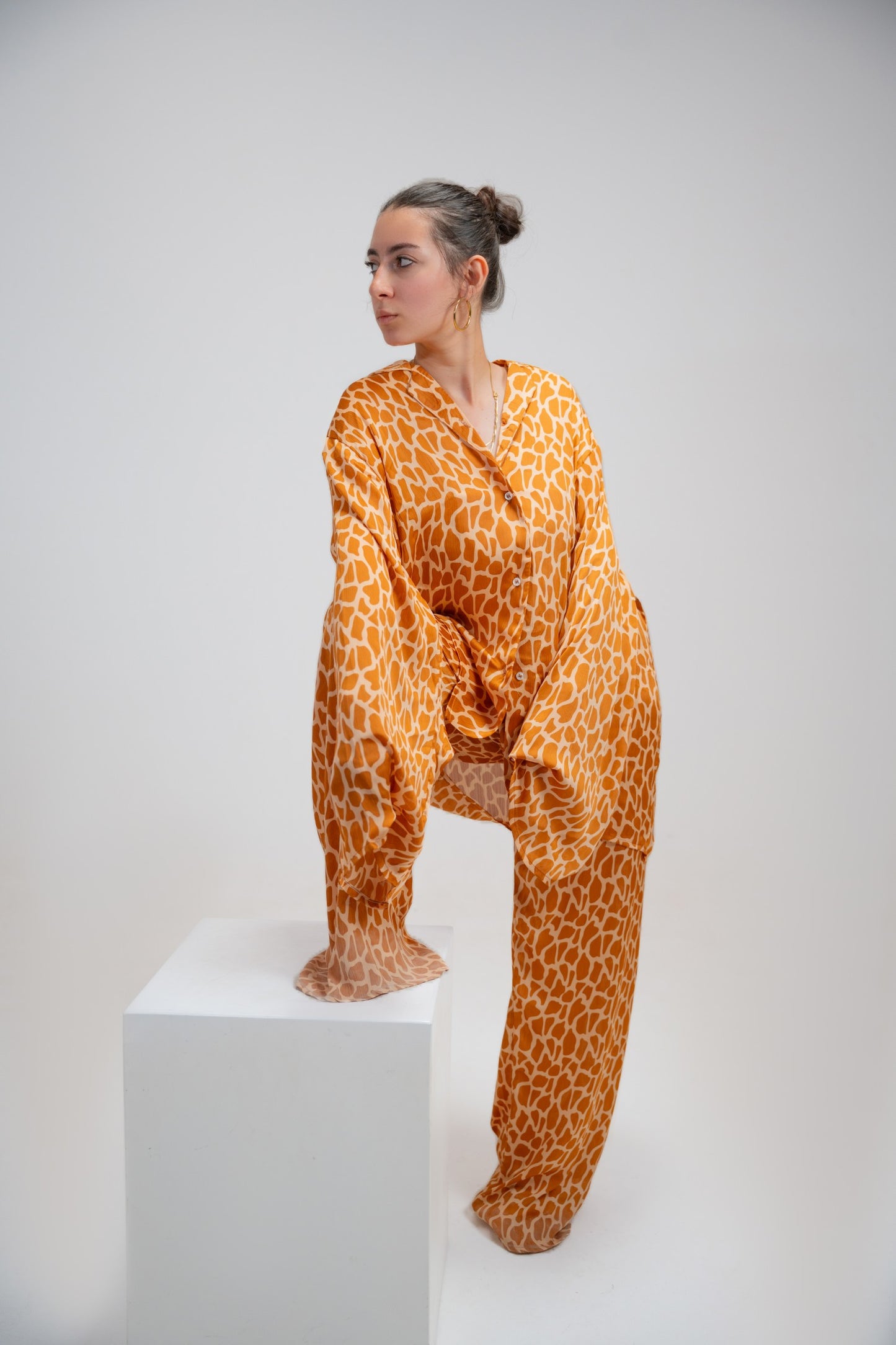 Bold safari print two-piece set