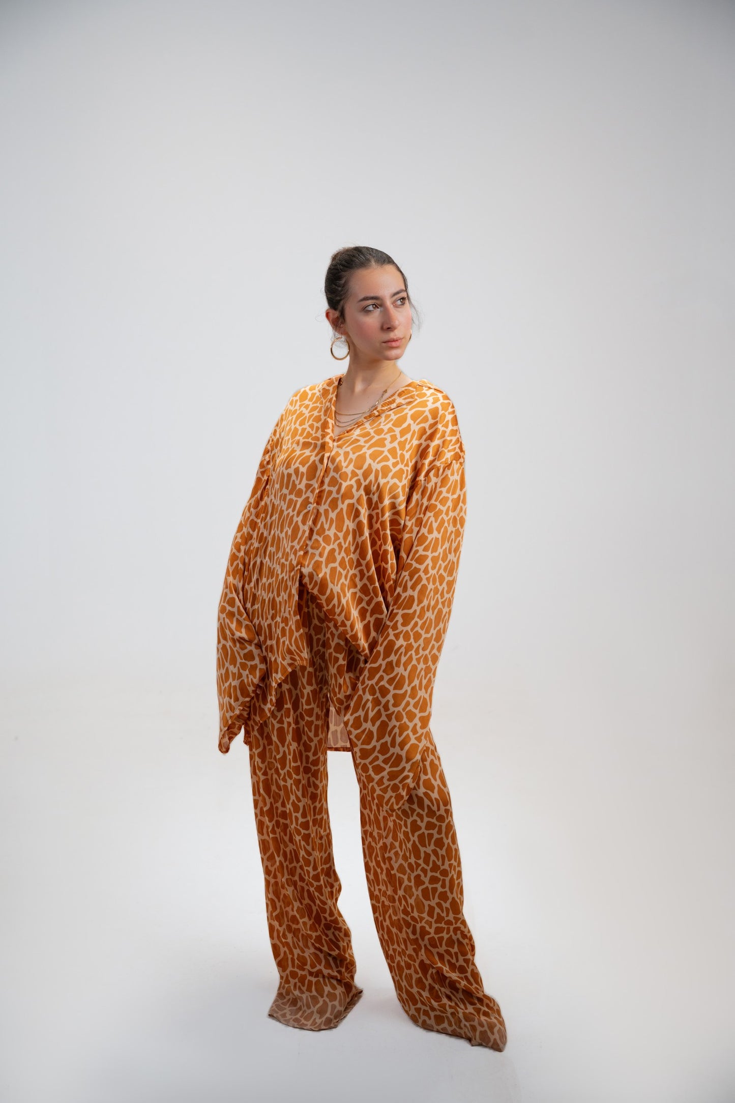 Bold safari print two-piece set