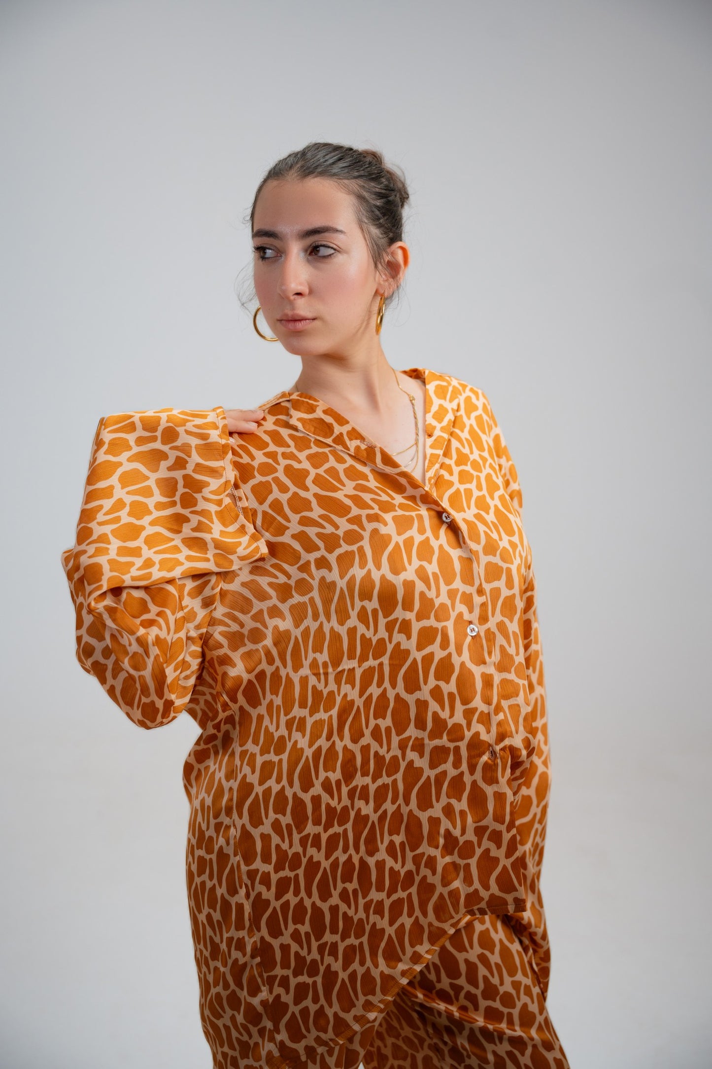 Bold safari print two-piece set