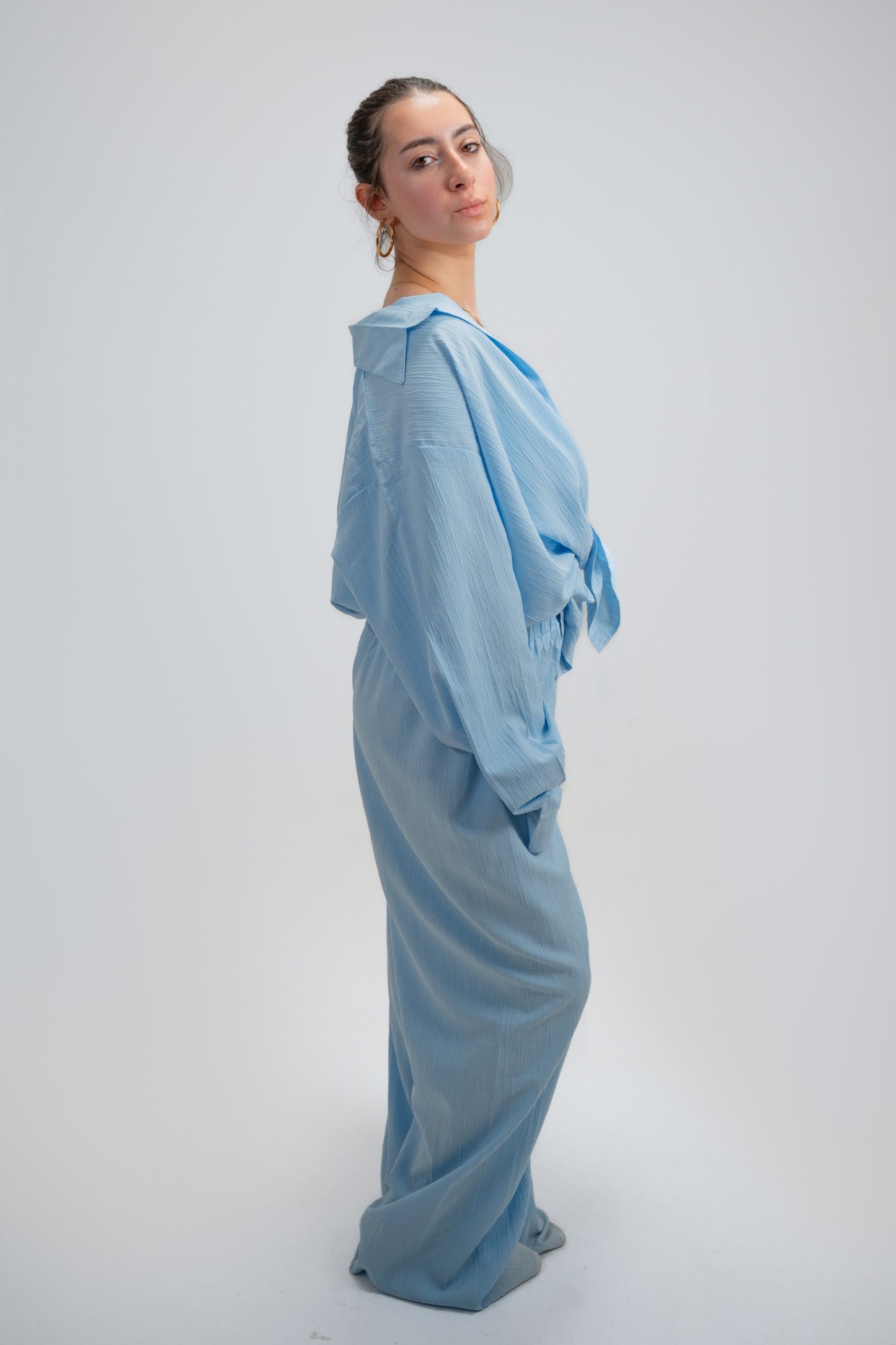 ✨Baby Blue Sunset Breeze Linen Set