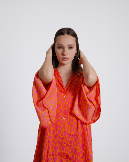 Bold safari print two-piece set