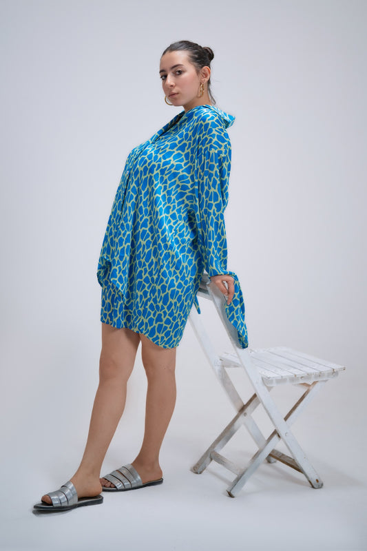 Bold safari print two-piece set