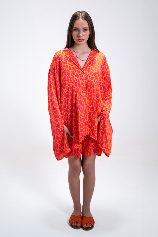 Bold safari print two-piece set