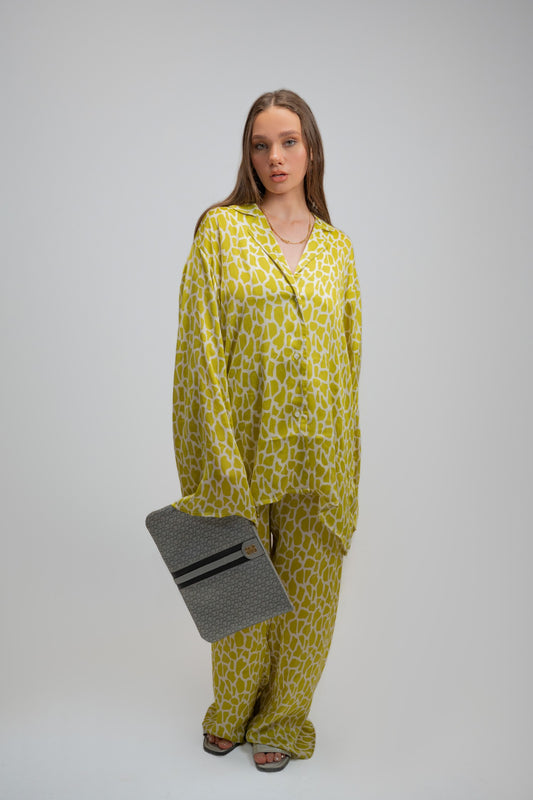 Bold safari print two-piece set