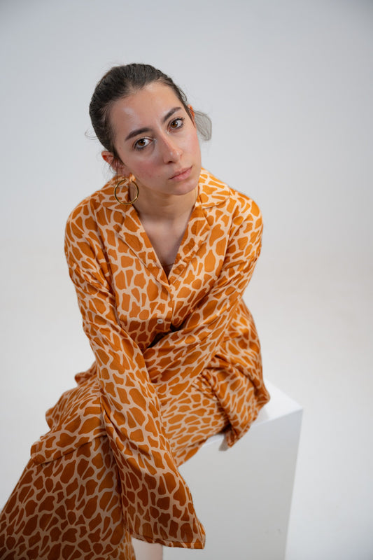 Bold safari print two-piece set